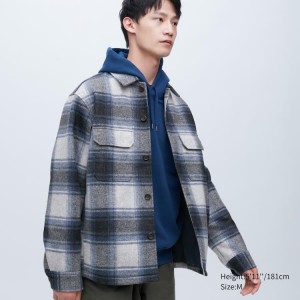 Uniqlo Overshirt Giacche Blu | CLNJEX516