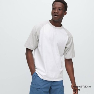 Uniqlo Oversized Raglan Half Sleeved Magliette Grigie | RUBNEG654