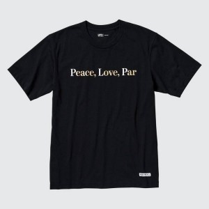 Uniqlo Peace For All Ut Grafica (Adam Scott) Magliette Nere | KZSWRA019