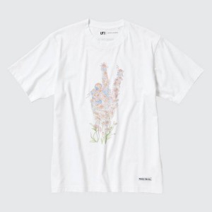 Uniqlo Peace For All Ut Grafica (Jonathan Anderson) Magliette Bianche | HOIZMD874