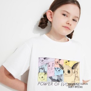 Uniqlo Pokemon Ut Grafica Magliette Ragazza Bianche | GMBTVP091