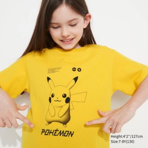 Uniqlo Pokemon Ut Grafica Magliette Ragazza Gialle | XOIPBM087