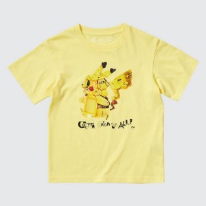 Uniqlo Pokémon Meets Artist Ut Grafica Magliette Ragazza Gialle | WITVNC813