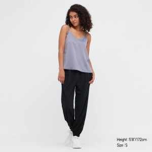 Uniqlo Satin Camisole Top Blu | QDZNEW403