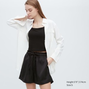 Uniqlo Satin Easy Loungewear Nere | ZXSRGK198