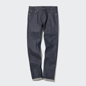 Uniqlo Selvedge Stretch Slim Fit Jeans Blu Marino | RGANIS089