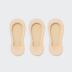 Uniqlo Sheer Invisible No-show (Three Pairs) Calzini Beige | AJDHWF046