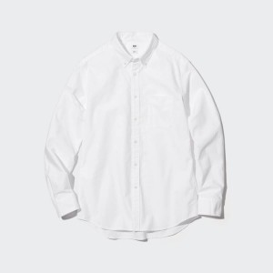 Uniqlo Slim Fit Oxford (Button-down Collar) Camicie Bianche | HGOIKY509