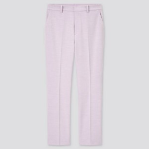 Uniqlo Smart Comfort Ankle Length (2021 Season) Pantaloni Viola Chiaro | KFHRLG983