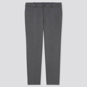 Uniqlo Smart Comfort Ankle Length (2021 Season) Pantaloni Grigie | QUCVEM378