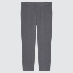 Uniqlo Smart Comfort Ankle Length (2021 Season) Pantaloni Grigie | DMFBGQ430