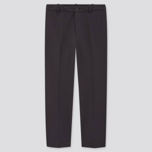 Uniqlo Smart Comfort Ankle Length (Long) Pantaloni Blu Marino | GYFNKW906