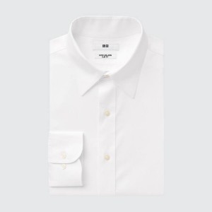 Uniqlo Super Non-iron Slim Fit (Regular Collar) Camicie Bianche | ODVJPS710