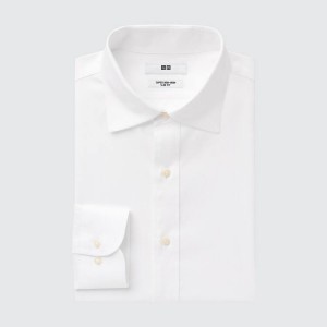 Uniqlo Super Non-iron Slim Fit (Semi-cutaway Collar) Camicie Bianche | ZHUPLA025