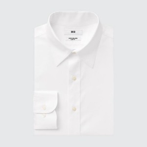 Uniqlo Super Non-iron Slim Fit (Semi-cutaway Collar) Camicie Bianche | SHIQPC487