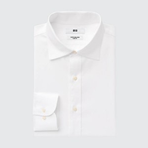 Uniqlo Super Non-iron Slim Fit (Semi-cutaway Collar) Camicie Bianche | NZKGSD768