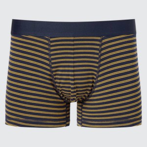 Uniqlo Supima Cotone A Strisce Low Rise Boxer Biancheria Intima Blu Marino | TPGLDX230