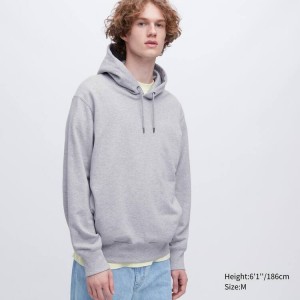 Uniqlo Sweat Pullover Felpa con Cappuccio Grigie | TNPWDZ906