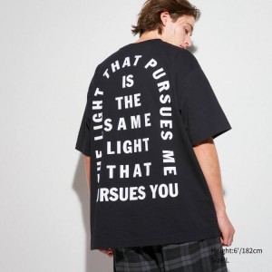 Uniqlo The Message Ut Grafica (Cali Dewitt) Felpe Nere | OBGDVT316