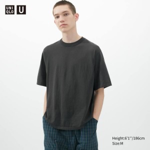 Uniqlo U Lavorato A Maglia Jumpers Grigie Scuro | RIOEMW962