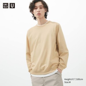 Uniqlo U Light Felpe Crema | XVBCNQ402