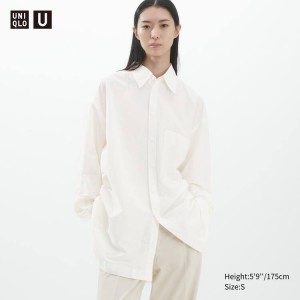 Uniqlo U Oversized Camicie Bianche | BWJIAM928