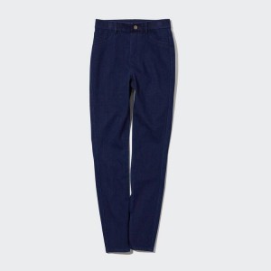 Uniqlo Ultra Stretch High Rise Denim Leggings Blu | AFVXWR850