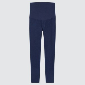 Uniqlo Ultra Stretch Maternity (2021 Season) Leggings Blu | XTQUKA189