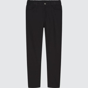 Uniqlo Ultra Stretch Slim Fit Zip Fly Pantaloni Ragazza Nere | YNAOBW370