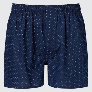 Uniqlo Woven Dotted Print Boxers Biancheria Intima Blu Marino | IGWKQB320