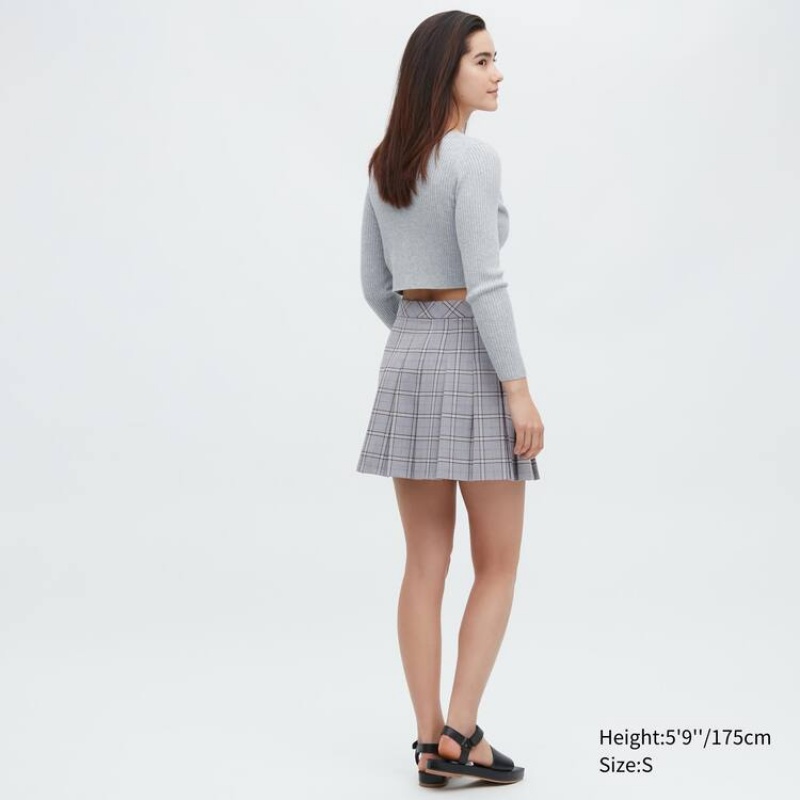 Uniqlo A Pieghe Mini Gonne Grigie | ILJECX271