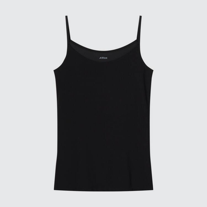 Uniqlo Airism Camisole Top Nere | UPBMOW217