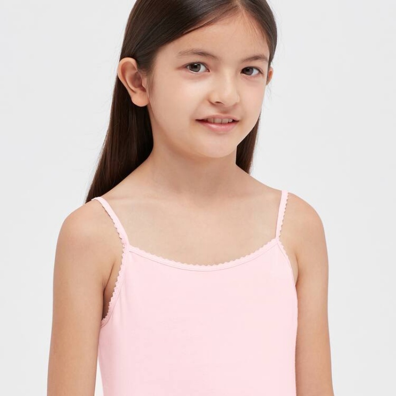 Uniqlo Airism Cotone Blend Camisole Top Ragazza Rosa | JUDGWX428