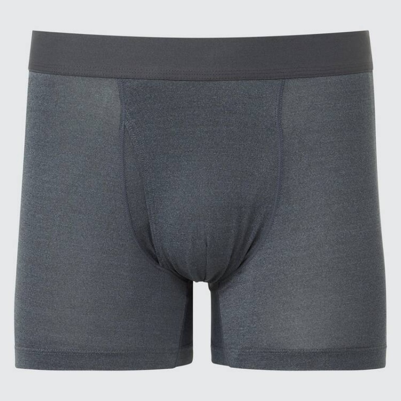 Uniqlo Airism Heather Boxers Biancheria Intima Grigie | OJMQZC931