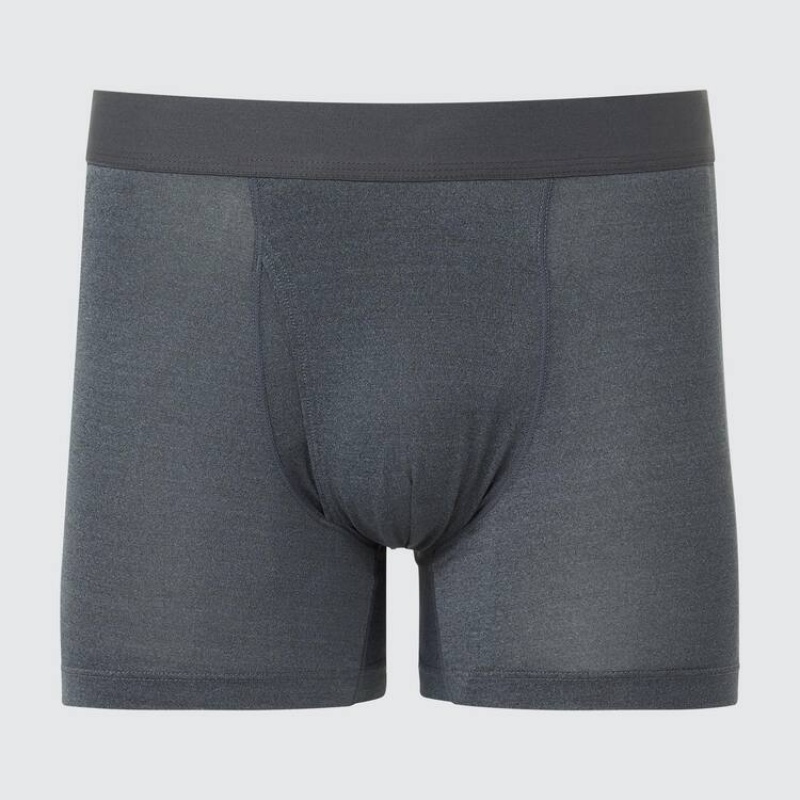 Uniqlo Airism Heather Boxers Biancheria Intima Grigie | FQTCMG726