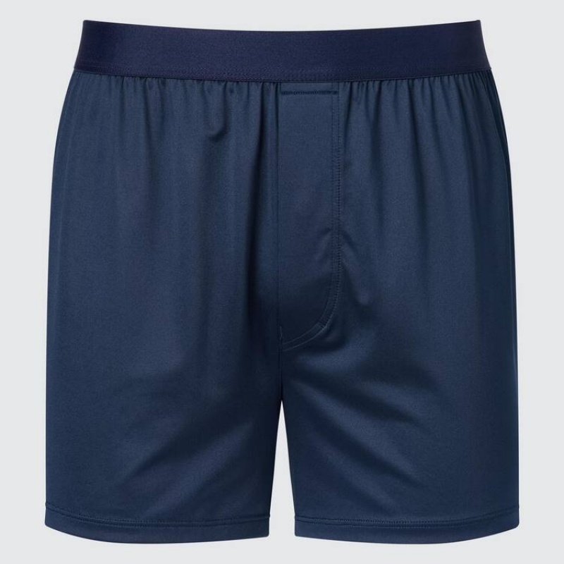 Uniqlo Airism Loose Fit Boxers Biancheria Intima Blu Marino | ACKDQE102