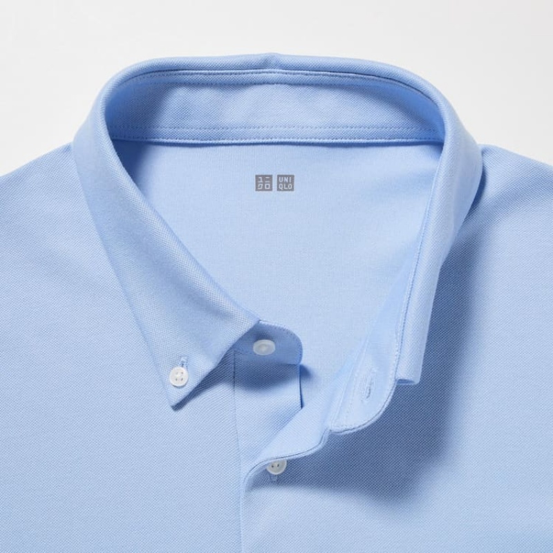 Uniqlo Airism Magliette Polo Blu Chiaro | FLMCPD013