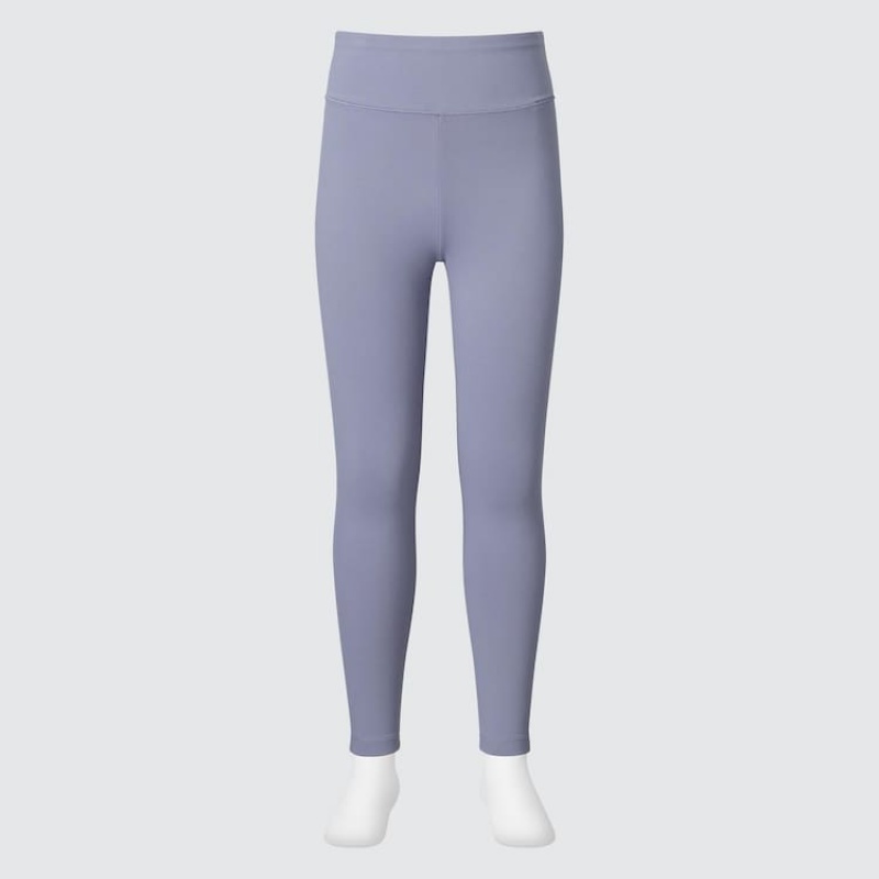 Uniqlo Airism Uv Protection Soft Leggings Ragazza Blu | VPFSXB927