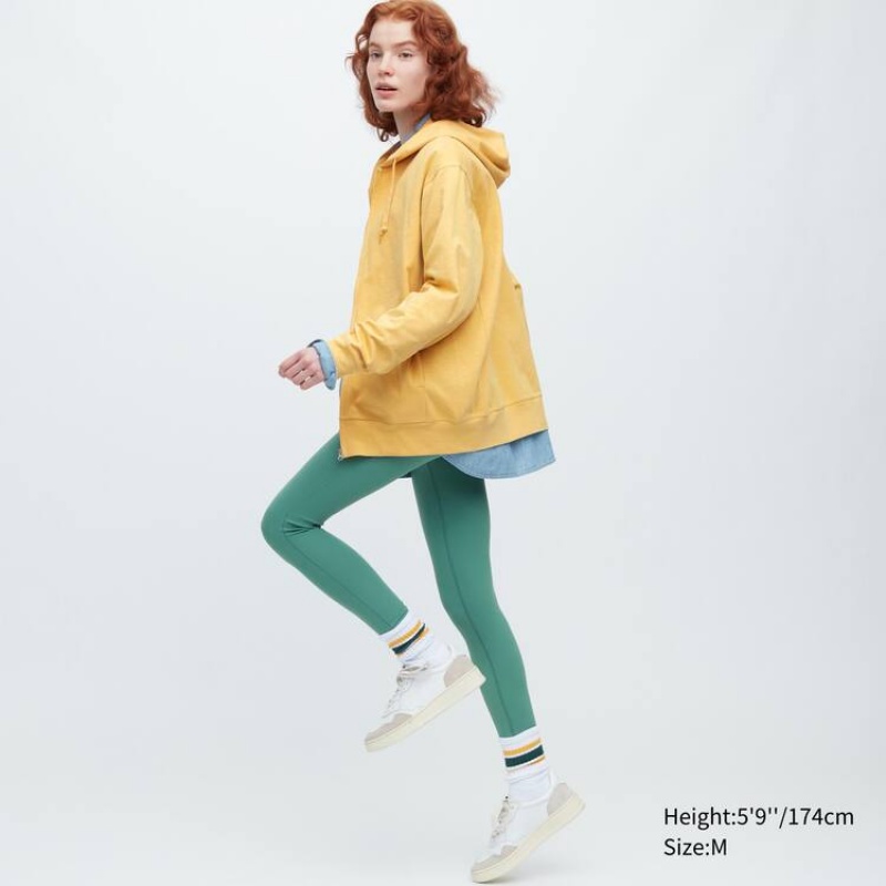 Uniqlo Airism Uv Protection Zipped Felpa con Cappuccio Gialle | JXHQTZ240