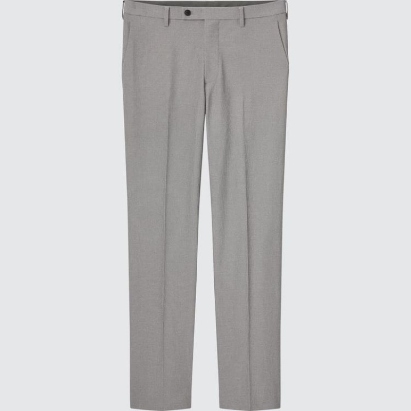 Uniqlo Airsense Ultra Light Houndstooth Pantaloni Grigie | HDZVTY127