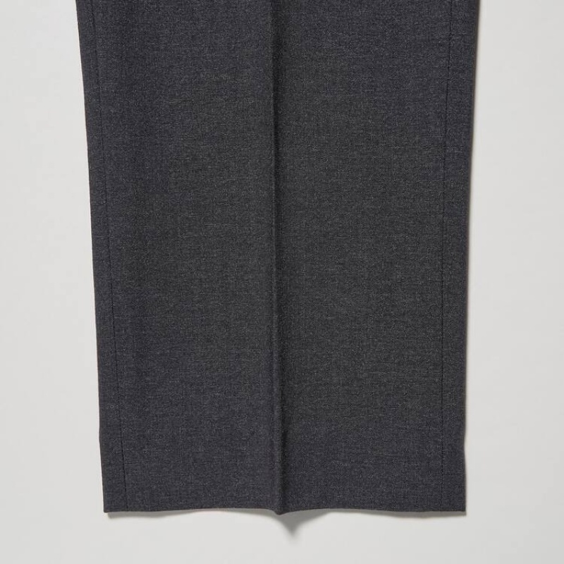 Uniqlo Airsense Ultra Light Lana Vergine-like (Corta) Pantaloni Grigie Scuro | LQNFGO674