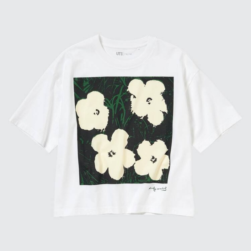 Uniqlo Andy Warhol Flowers Collezioni Ut Grafica Magliette Bianche | ARZMTD549