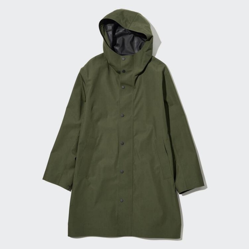 Uniqlo Blocktech Cappotti Verde Oliva | MSLRUY459