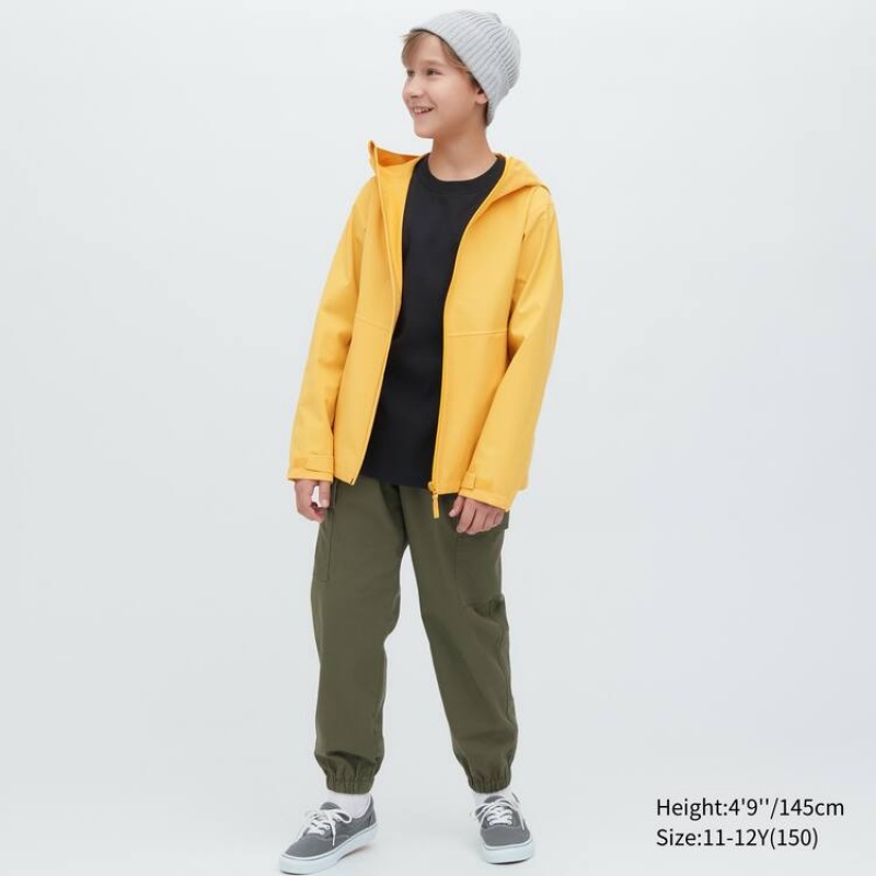 Uniqlo Blocktech Con Cappuccio Parka Ragazza Gialle | XIFJEH312