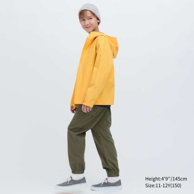 Uniqlo Blocktech Con Cappuccio Parka Ragazza Gialle | XIFJEH312