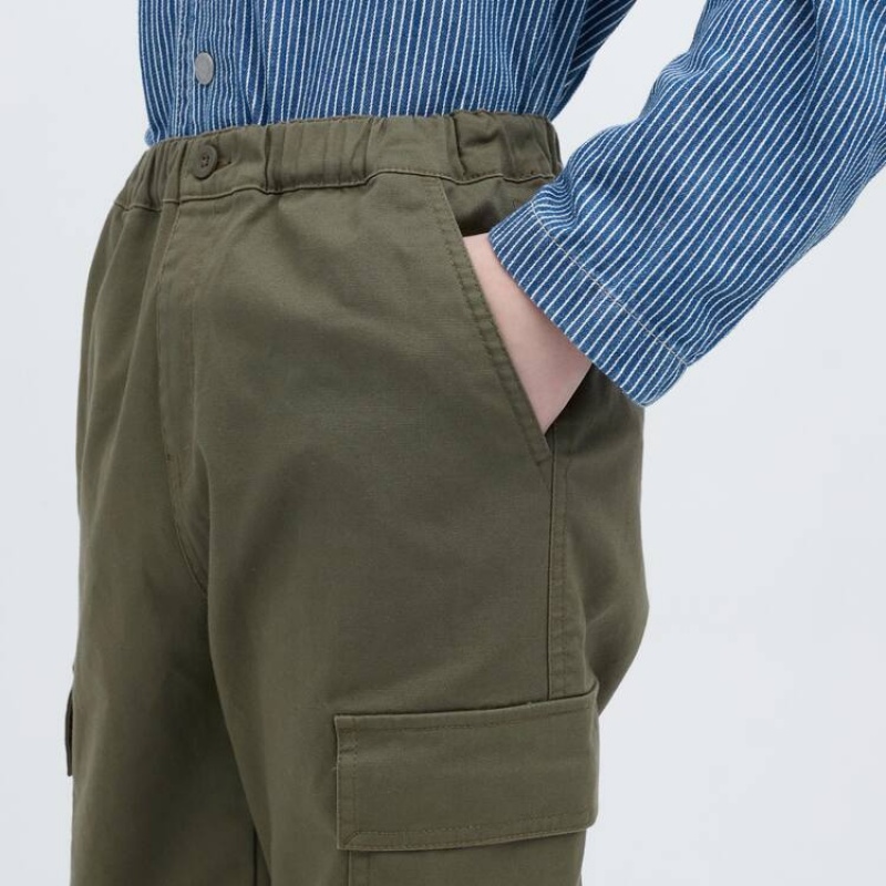 Uniqlo Cargo Jogger Pantaloni Jogger Ragazza Verde Oliva | RUSLVE865