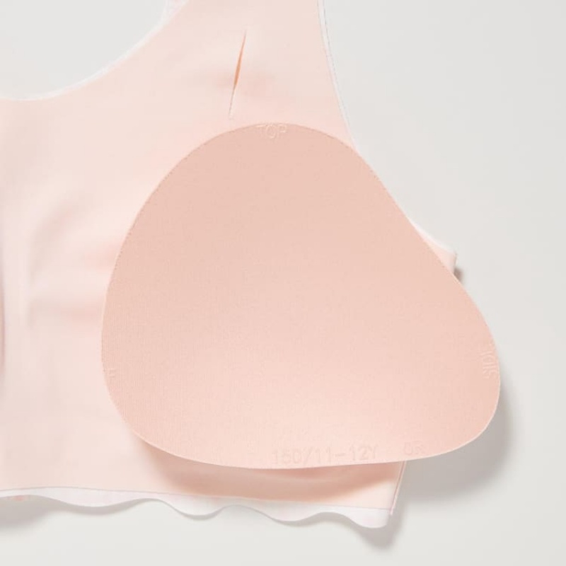 Uniqlo Checked Airism Reggiseni Ragazza Rosa | AWKLCZ516