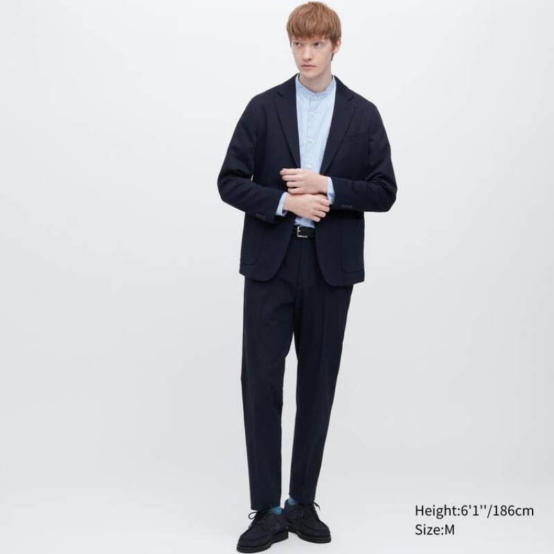 Uniqlo Comfort Giacche Blu Marino | QKXPJU703