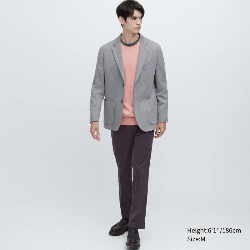 Uniqlo Comfort Giacche Grigie | YDEKZB761