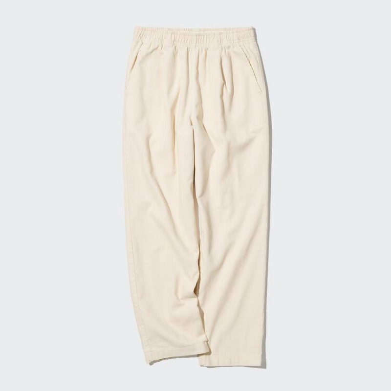 Uniqlo Corduroy Relaxed Fit Ankle Length Pantaloni Beige | ICJUBG325